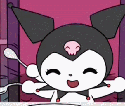 Cartoon Cat With Skull GIF