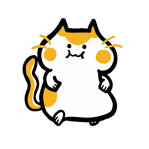 Cartoon Cat With Yellow Spots