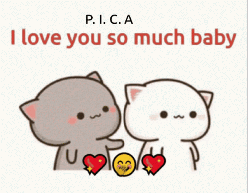 Cartoon Cats I Love You So Much Baby