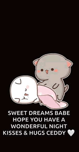 Cartoon Cats Laying Next to Each Other