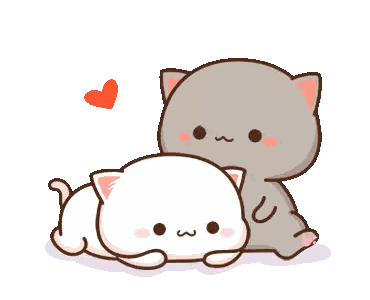 Cartoon Cats Lying Next to Each Other