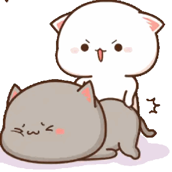 Cartoon Cats Lying Together