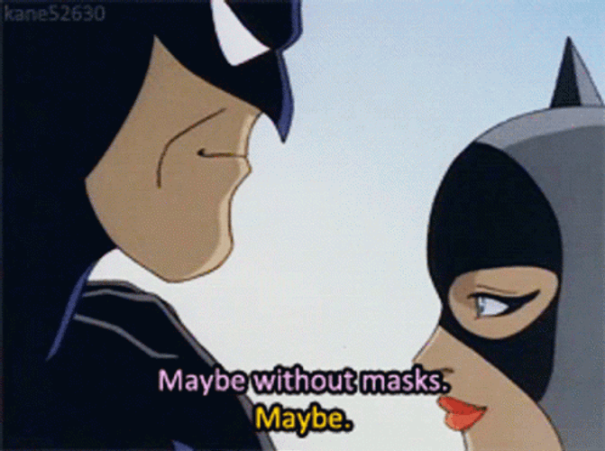 Cartoon Catwoman And Batman GIF