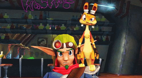 Cartoon Character And Kangaroo Next To Hookers Sign GIF
