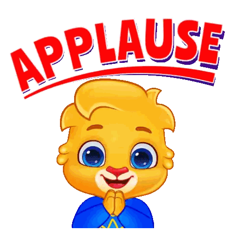 Cartoon Character Applauding with Applause