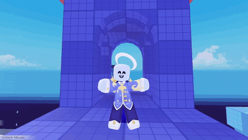 Cartoon Character at Blue Archway Unlock Mouse