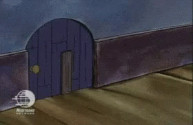 Cartoon Character At Nick Video Network Door GIF