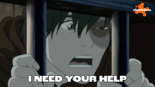 Cartoon Character Behind Bars Saying I Need Your Help