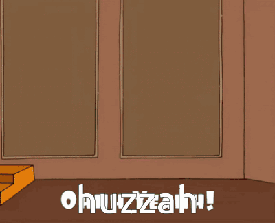 Cartoon Character Behind Ohuzzah GIF