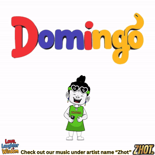 Cartoon Character Beside Domingo Sign GIF