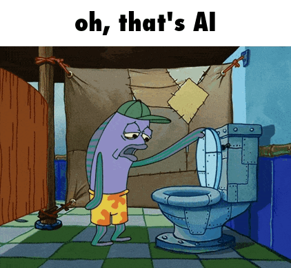 Cartoon Character Beside Toilet Oh That's All GIF