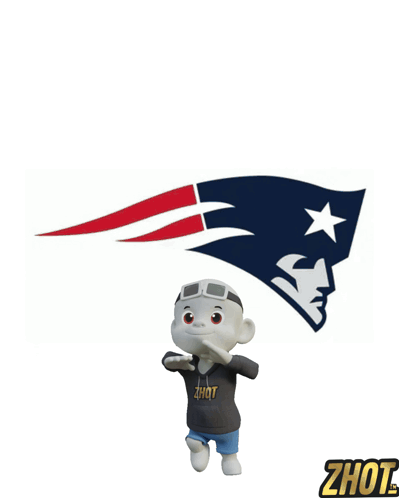 Cartoon Character by Patriots Flag
