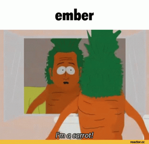Cartoon Character Carrot Head Says I'm a Carrot