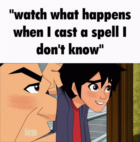Cartoon Character Casting Spell I Don't Know