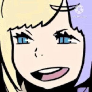 Cartoon Character Close Up With Blue Eyes and Smile