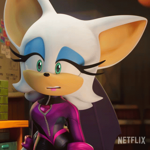 Cartoon Character Close Up With Netflix Logo