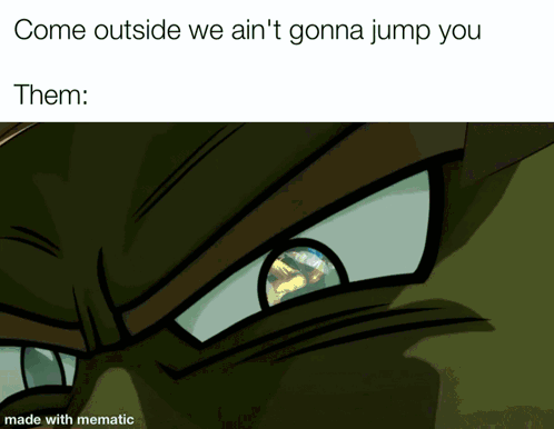 Cartoon Character Come Outside We Ain't Gonna Jump You GIF