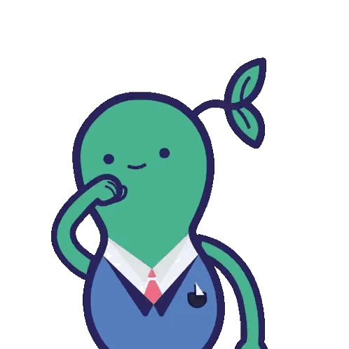 Cartoon Character Covering Nose in Suit and Tie