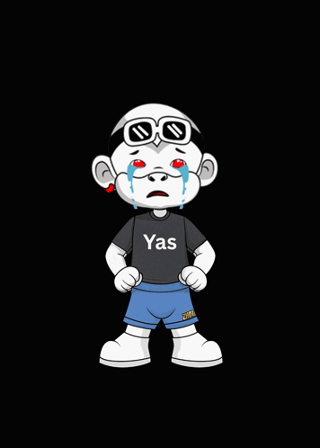 Cartoon Character Crying in Yas Shirt