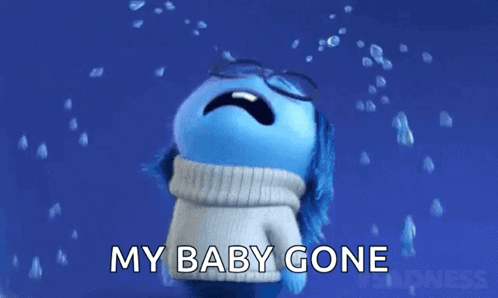 Cartoon Character Crying My Baby Gone