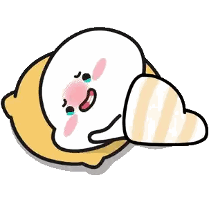 Cartoon Character Crying on Pillow