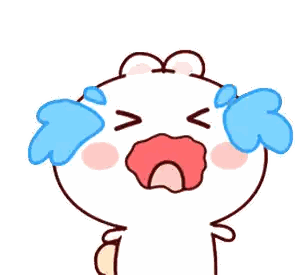 Cartoon Character Crying with Tears