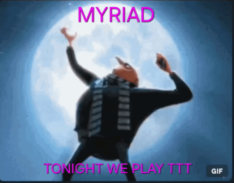 Cartoon Character Dancing Before Moon GIF