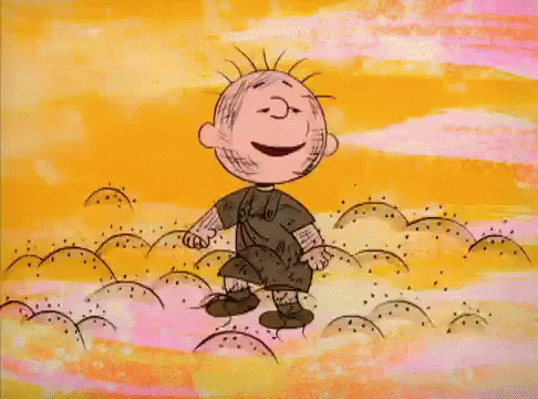 Cartoon Character Dancing in Yellow Field