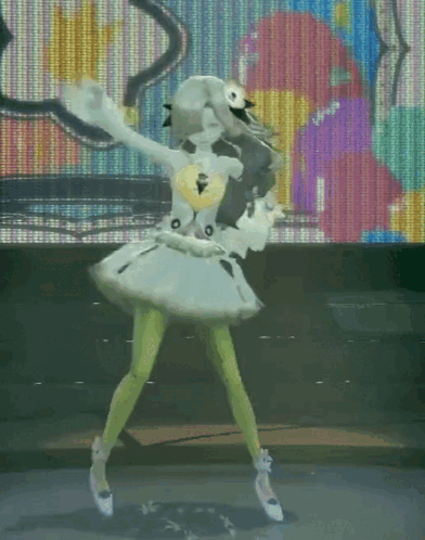 Cartoon Character Dancing on Stage