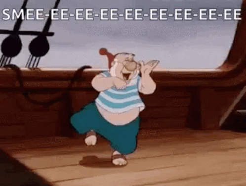 Cartoon Character Dancing on Wooden Deck