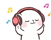 Cartoon Character Dancing with Headphones