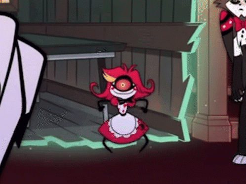 Cartoon Character Dancing With Lightning Bolt