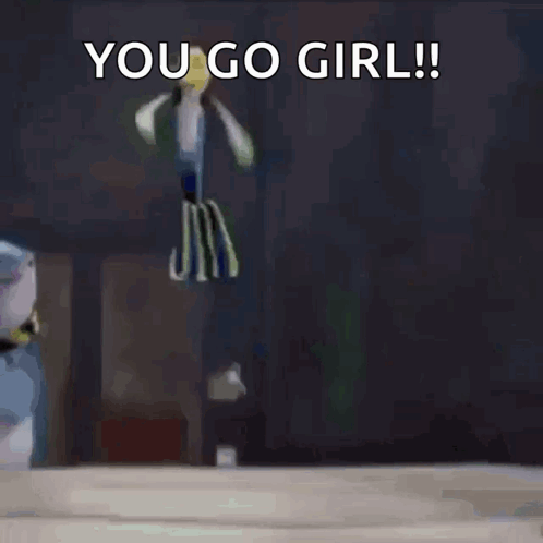Cartoon Character Dancing You Go Girl