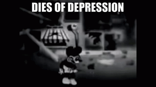 Cartoon Character Dies Of Depression GIF