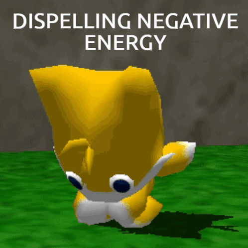 Cartoon Character Dispelling Negative Energy GIF