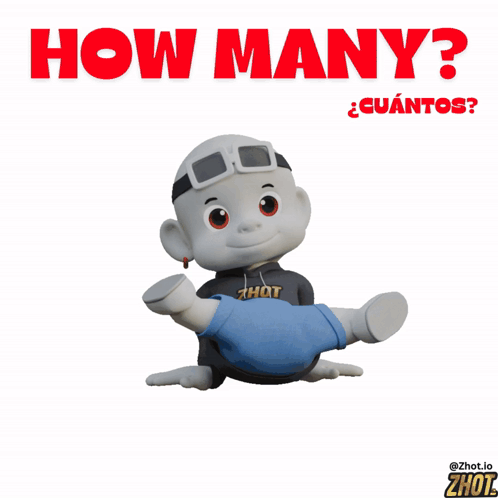 Cartoon Character Doing Handstand Saying How Many GIF