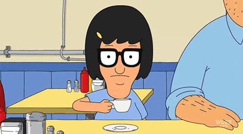 Cartoon Character Drinking from Cup