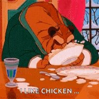 Cartoon Character Eating Chicken Soup