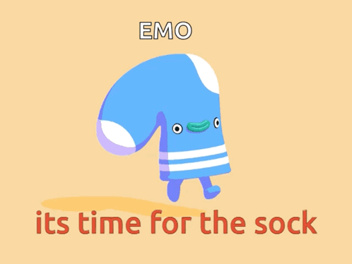 Cartoon Character Emo Its Time for the Sock