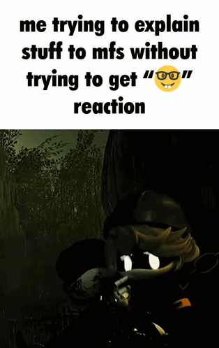 Cartoon Character Explaining Stuff to MFs Without Reaction