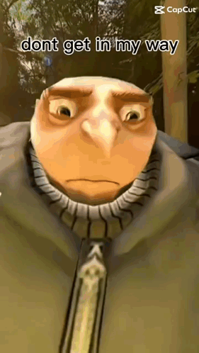 Cartoon Character Face Dont Get In My Way GIF
