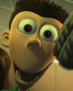 Cartoon Character Face With Big Eyes GIF
