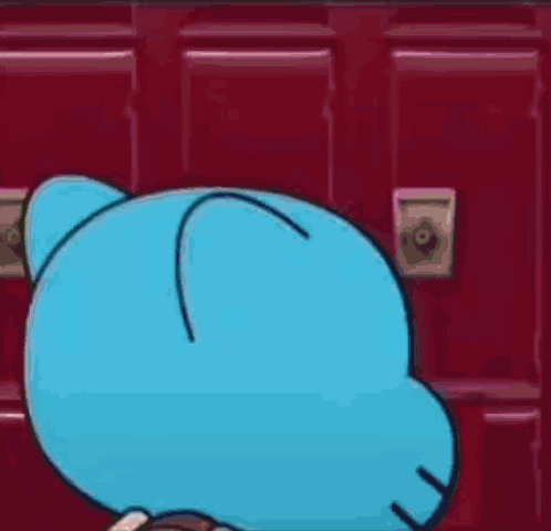 Cartoon Character Face with Closed Eyes