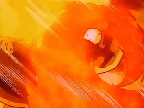 Cartoon Character Fireball Coming Out of Mouth