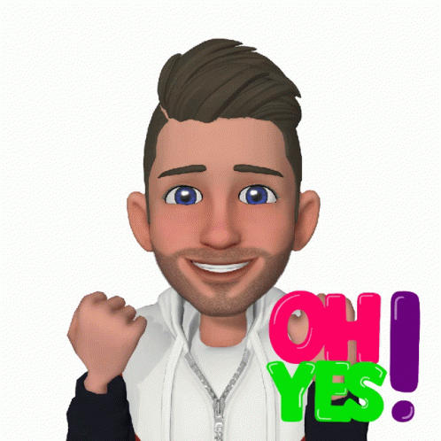 Cartoon Character Fist In Air Saying Oh Yes GIF