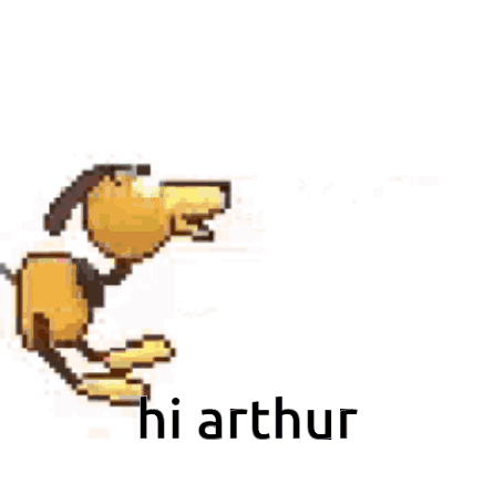 Cartoon Character Flying Hi Arthur GIF