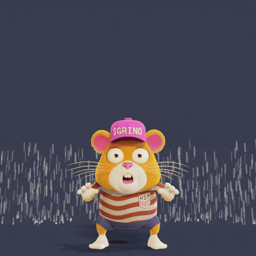 Cartoon Character Flying in Austin Hat