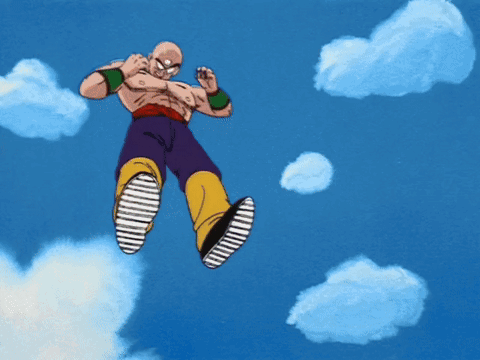 Cartoon Character Flying Through Air