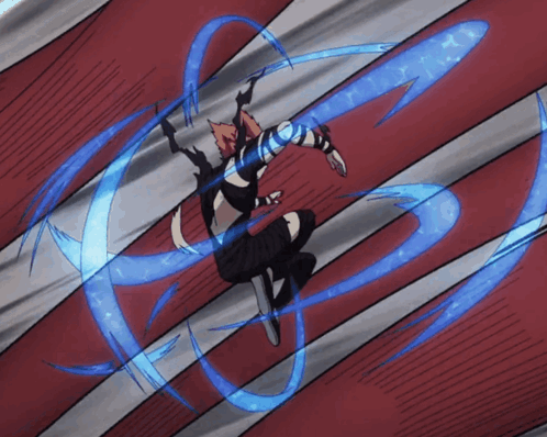 Cartoon Character Flying With Sword