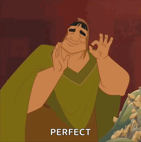 Cartoon Character From Emperor's New Groove Giving Sign